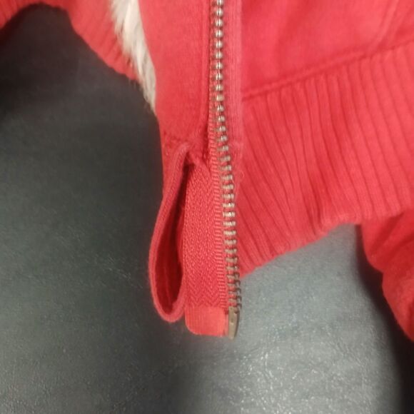 Aeropostale Fur Lined Zip Up Hoodie Size Medium Large Spell out Logo - Picture 15 of 16